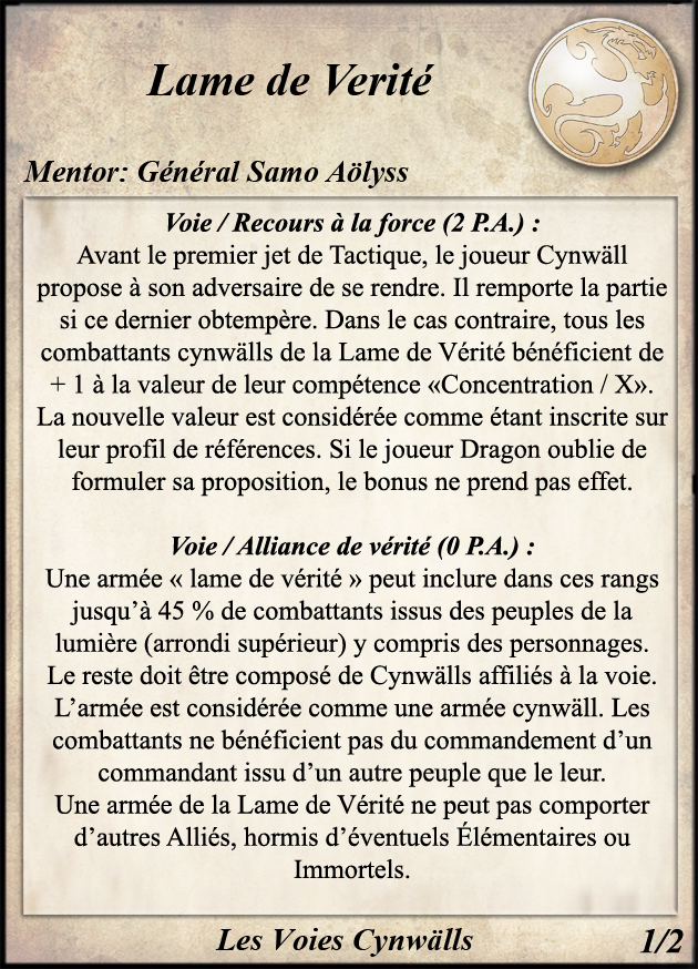 Lame de Vérité